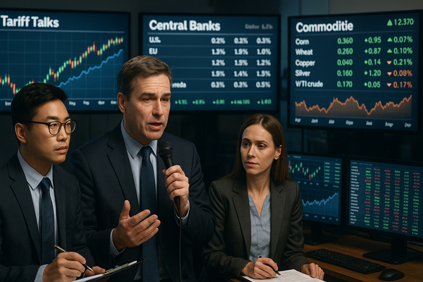 Tariff Talks, Central Bank Signals and Commodity Moves to Set the Market Tone for the Session