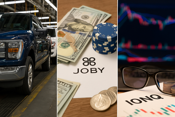 Supply Shock at Ford ($11.92), Joby’s $513.9M Equity Raise and IonQ’s $750M Pivot — What Traders Should Price In