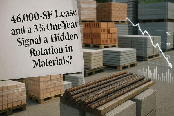Could a 46,000-SF Lease and a 32% One-Year Drop Signal a Hidden Rotation in Materials?
