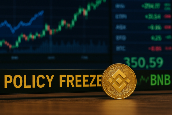 Policy Freeze Tops the Tape as BNB Soars and Institutions Edge Back into Crypto