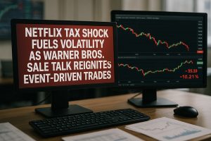 Netflix Tax Shock Fuels Volatility as Warner Bros. Sale Talk Reignites Event-Driven Trades