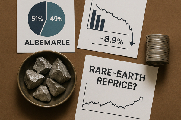 Could Albemarle’s 51/49 Ketjen Split and an 8.9% One-Day Drop Trigger a Rare-Earth Reprice?