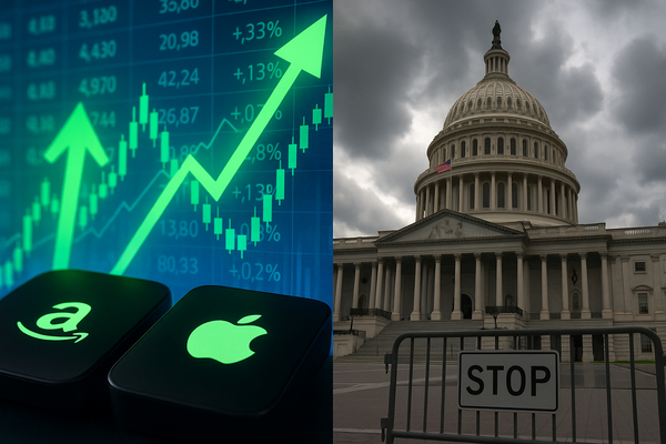 Big Tech Beats and a Shutdown Standoff: Amazon and Apple Rally as Senate Rejects Filibuster Push