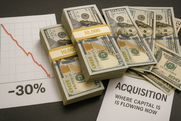 A 30% Slide, a $5.05B Quarter and a $10.3B Buyout: Where Capital Is Flowing Now