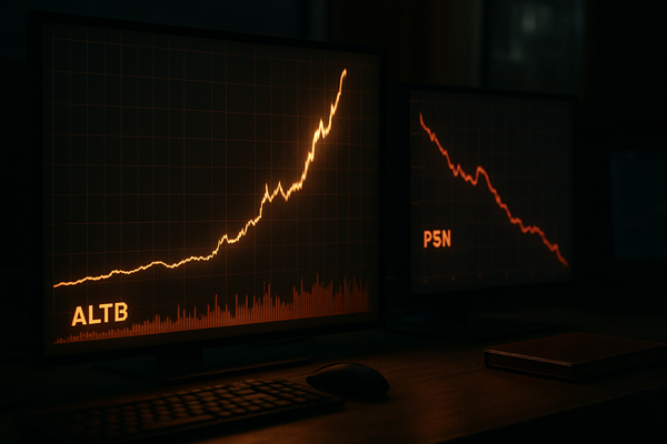 Today’s Biggest Movers: ALTB Rockets 60% While PSN Drops 21% — What Traders Need to Know