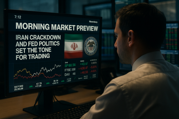 Morning Market Preview: Iran Crackdown and Fed Politics Set the Tone for Trading