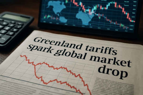 Greenland tariff threat sparks global market drop and forces Washington risk into stock math